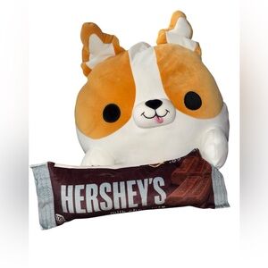 Corgi Plush with Hershey's Chocolate Bar